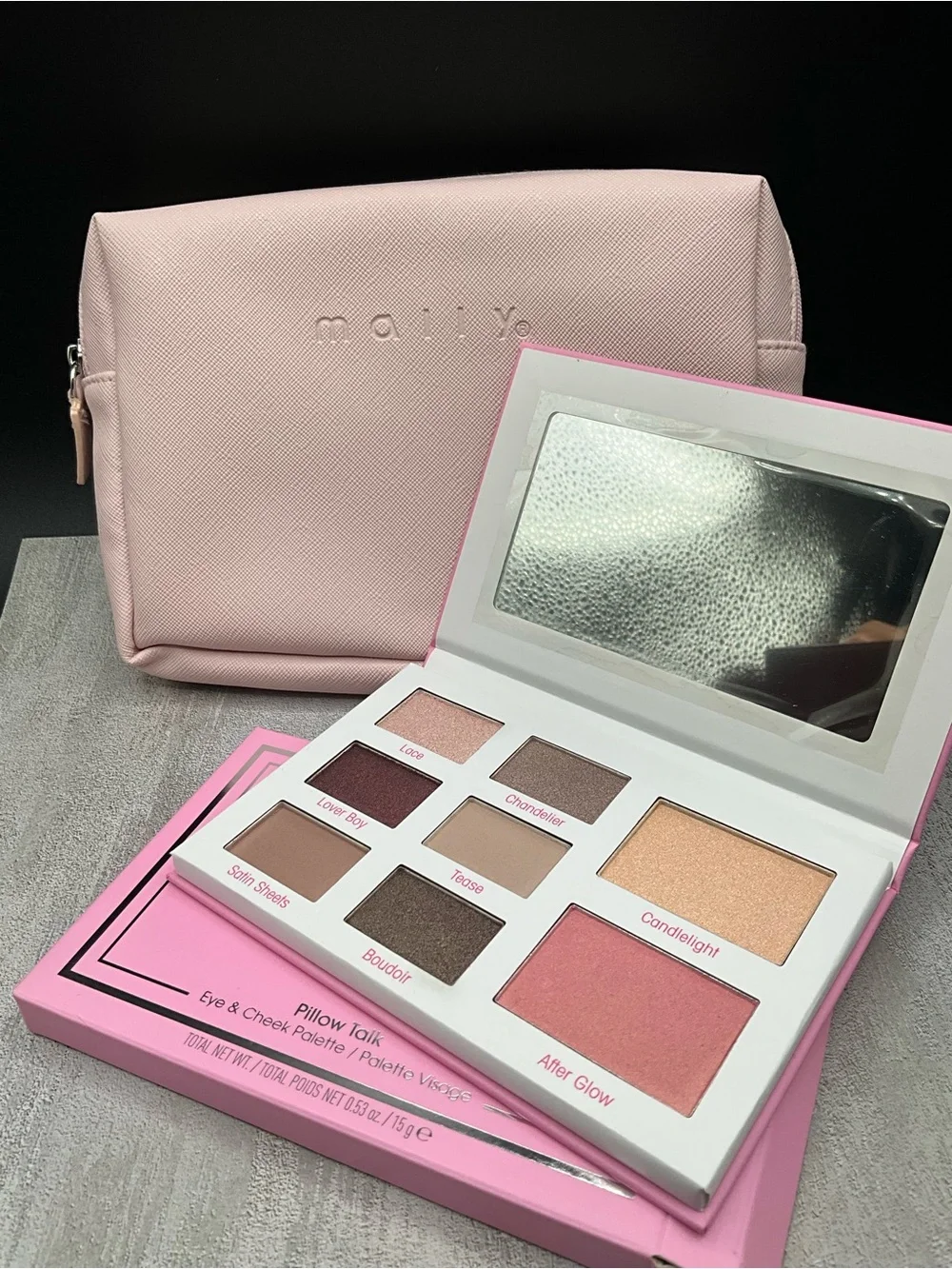 Mally beauty Pillow Talk Eye & Cheek Palette with bag